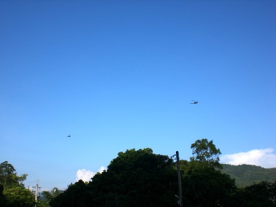 980813早上6：54，直升機列隊飛往小林與那瑪夏救災CIMG9069